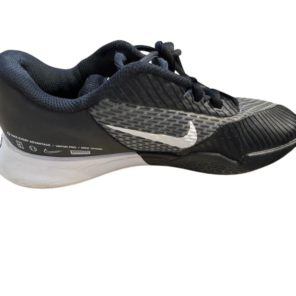 Nike Zoom Vapor Pro 2‎ HC Black Women Sz 8 Tennis Hard Court Shoes